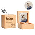 Personalized Pet Fur Wooden Keepsake Box Memorial Gift for Pet Owner