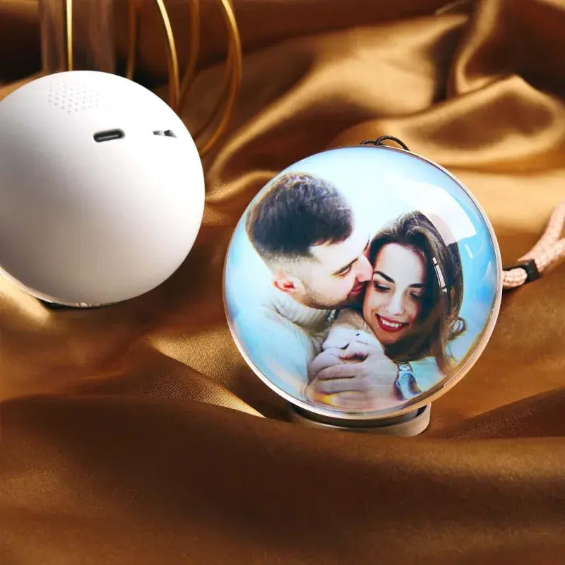 WiFi Version Mobile App Direct Video & Photo Transfer Playable Glass Globe Memorial Gift  (Production time: 10-20 days)