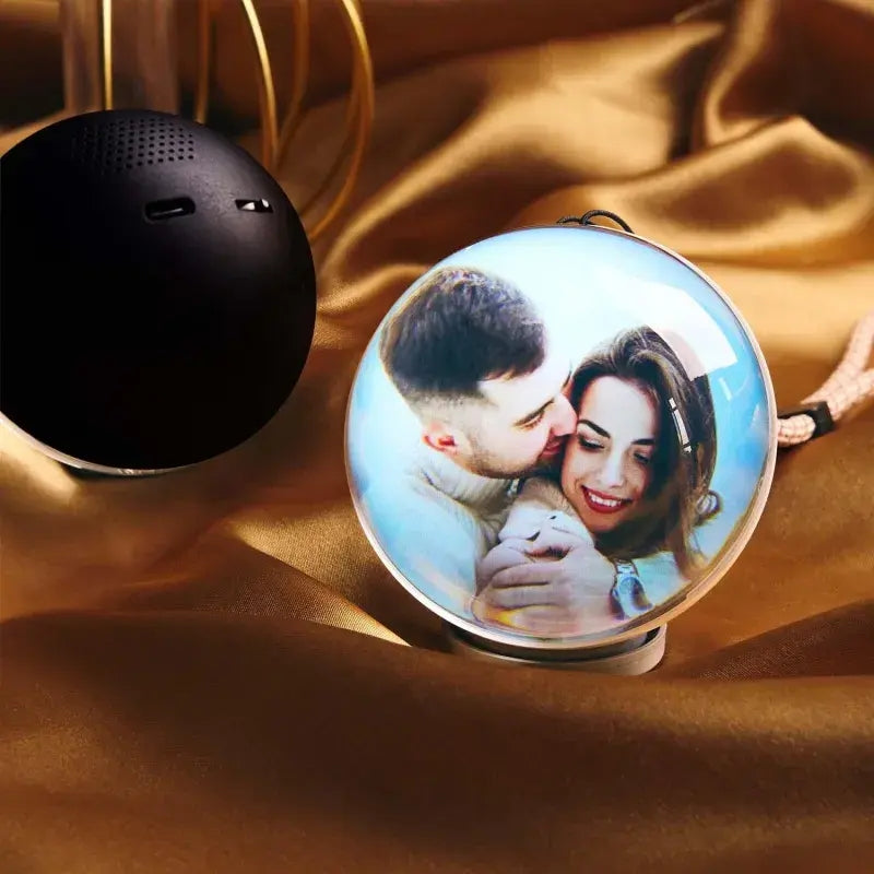 WiFi Version Mobile App Direct Video & Photo Transfer Playable Glass Globe Memorial Gift  (Production time: 10-20 days)